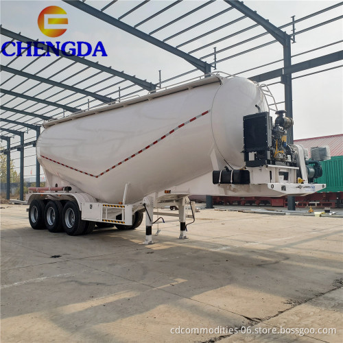 Chengda 12M3/Minute Bohai  Brand Weichai Diesel Engine Bulk Cement Semi Trailer For Sale